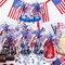 100pcs 4th of July Cocktail Picks,Patriotic Firework Bamboo Toothpicks Sticks for Appetizers Fruit Food Cake Independence Day Party Decoration Supply,Red White and Blue